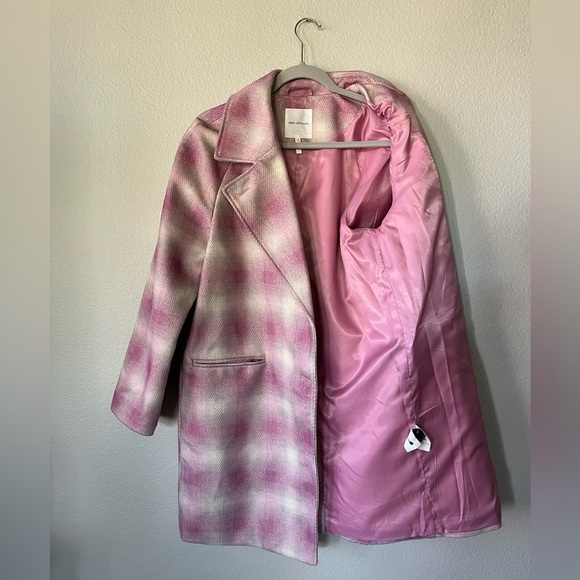 Avec Les Filles Raglan Walking Coat in Dusty Pink Plaid in Women’s Size S - Picture 7 of 16